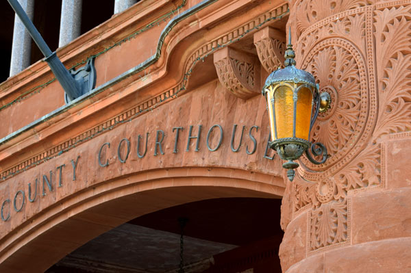 Lantern on the Bexar County Courthouse